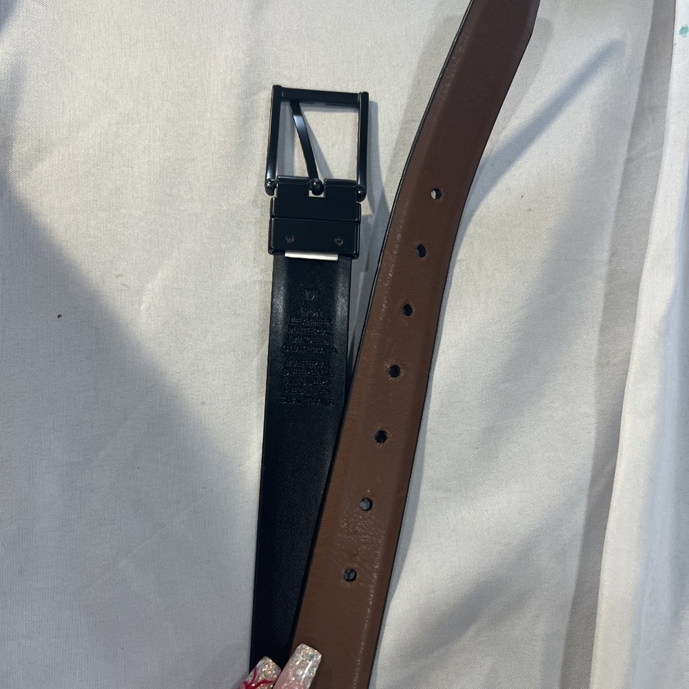 Mens Size 36‎ Black or Brown Dress Leather Belt  Reversible 467